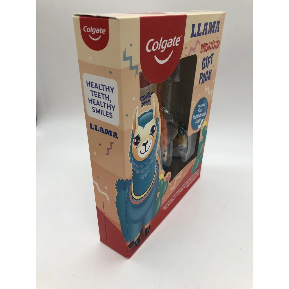 LLAMA Battery Powered Toothbrush Set Gift Colgate Kids Gift Pack dental‎ hygeine
